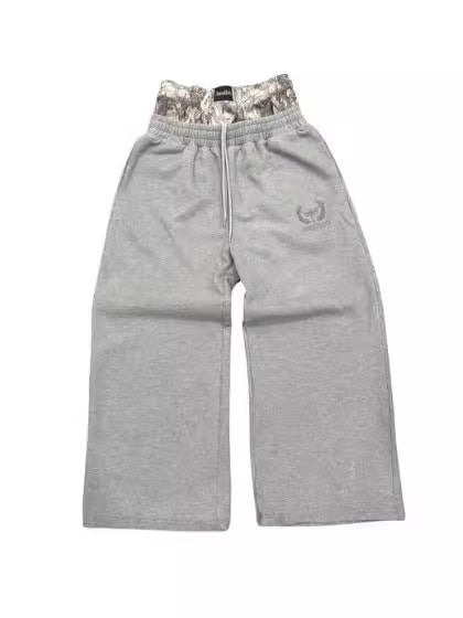 Men's Street Fashion Embroidery Straight Pants