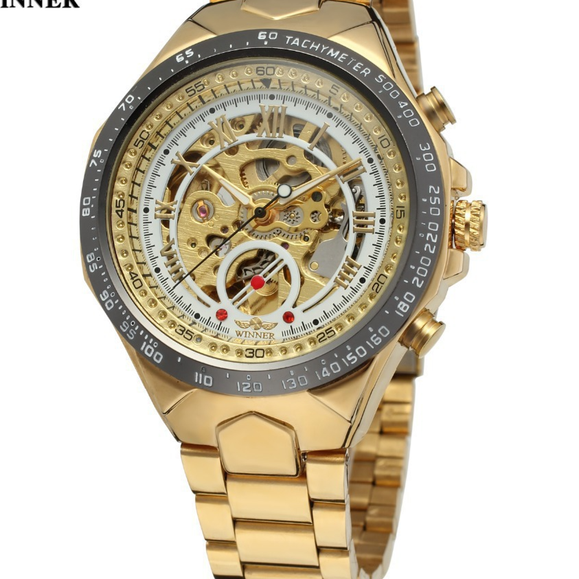 Hollow men's automatic mechanical watch