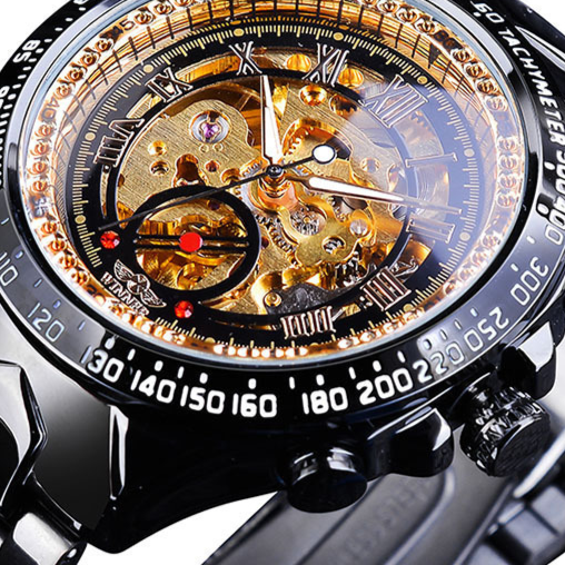 Hollow men's automatic mechanical watch