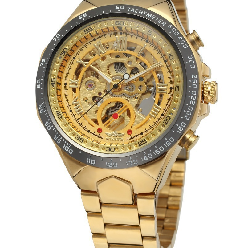 Hollow men's automatic mechanical watch