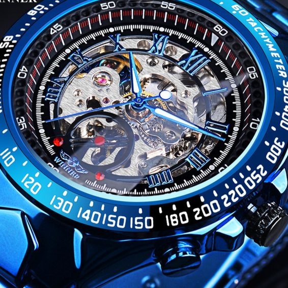 Hollow men's automatic mechanical watch