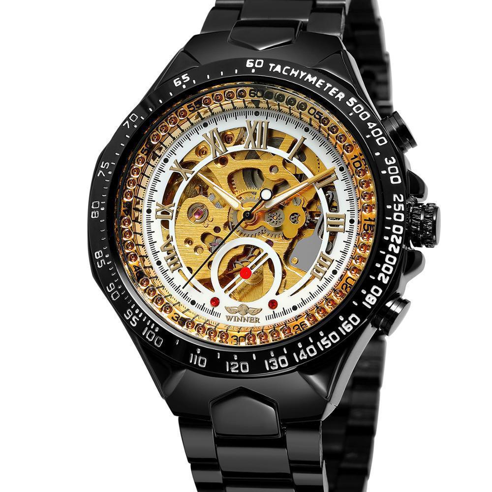 Hollow men's automatic mechanical watch