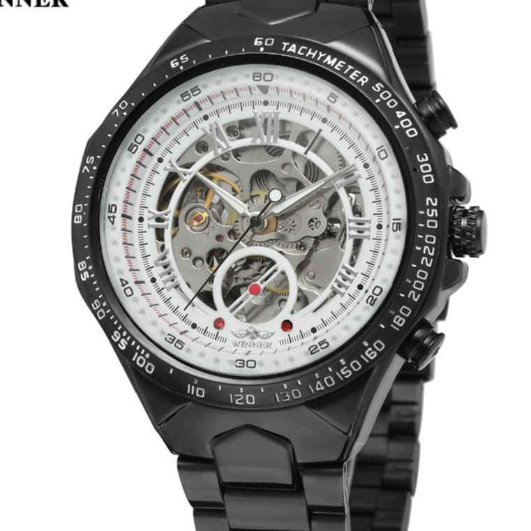 Hollow men's automatic mechanical watch