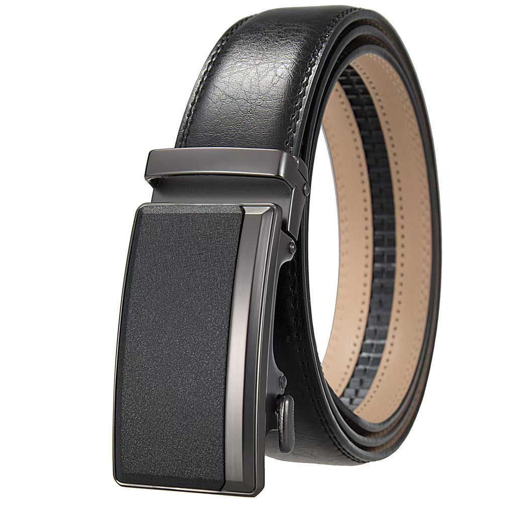 Men's Genuine Leather Automatic Buckle Belt