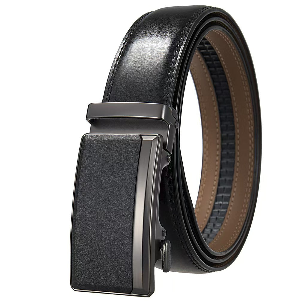 Men's Genuine Leather Automatic Buckle Belt