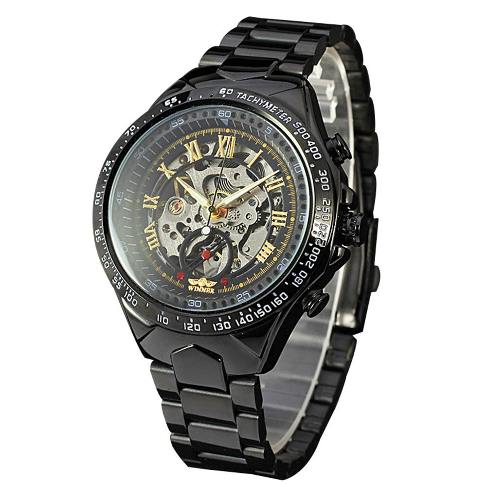 Hollow men's automatic mechanical watch
