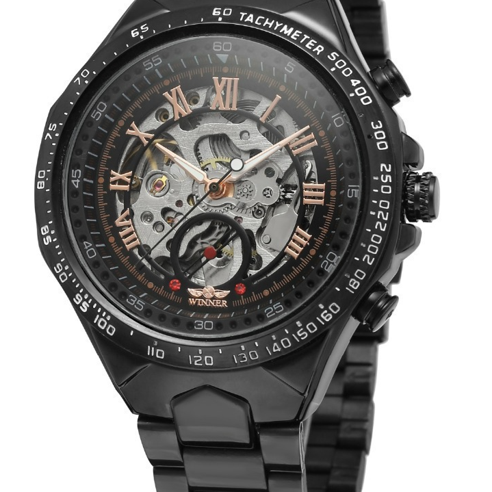 Hollow men's automatic mechanical watch