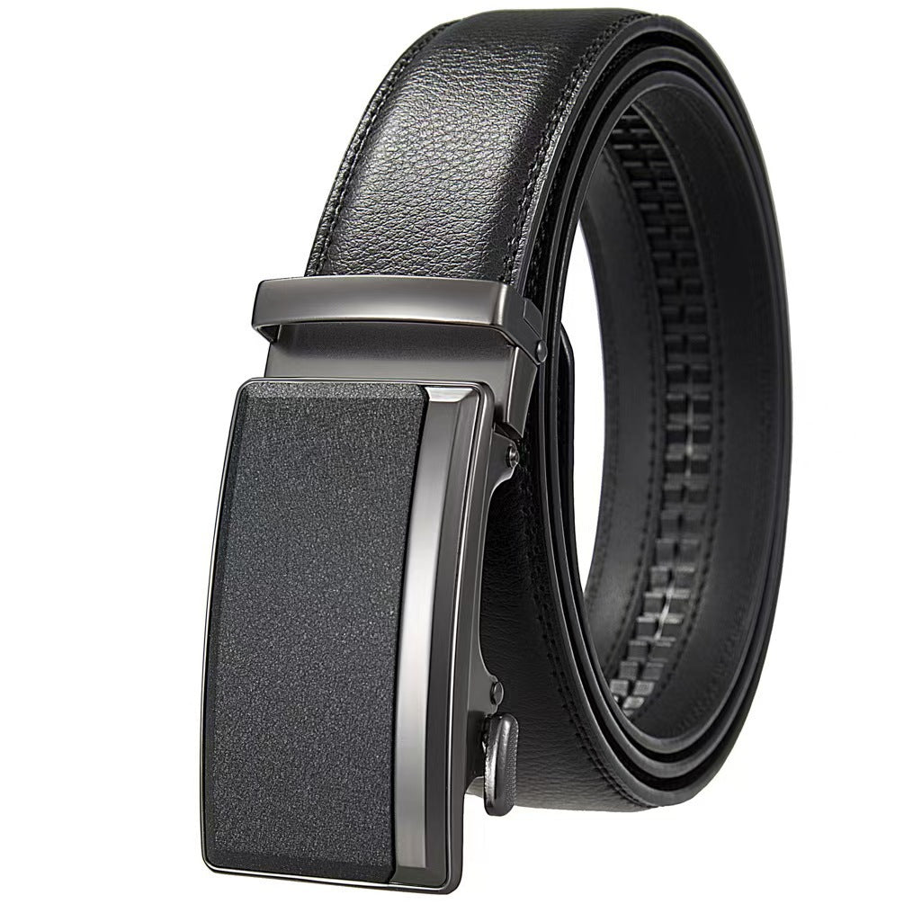 Men's Genuine Leather Automatic Buckle Belt