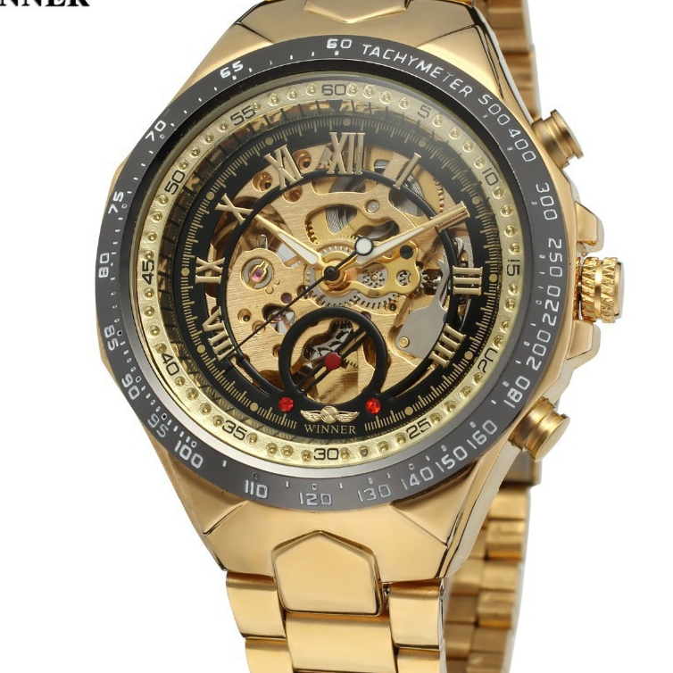 Hollow men's automatic mechanical watch