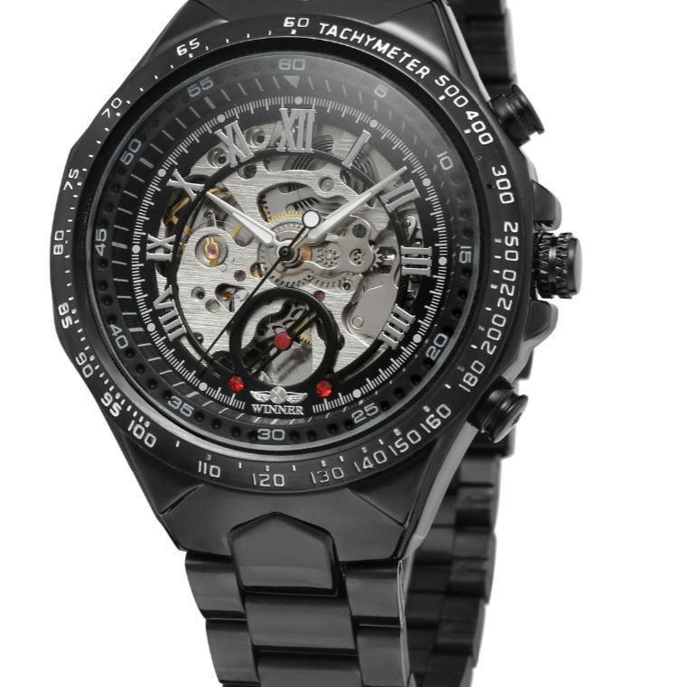Hollow men's automatic mechanical watch