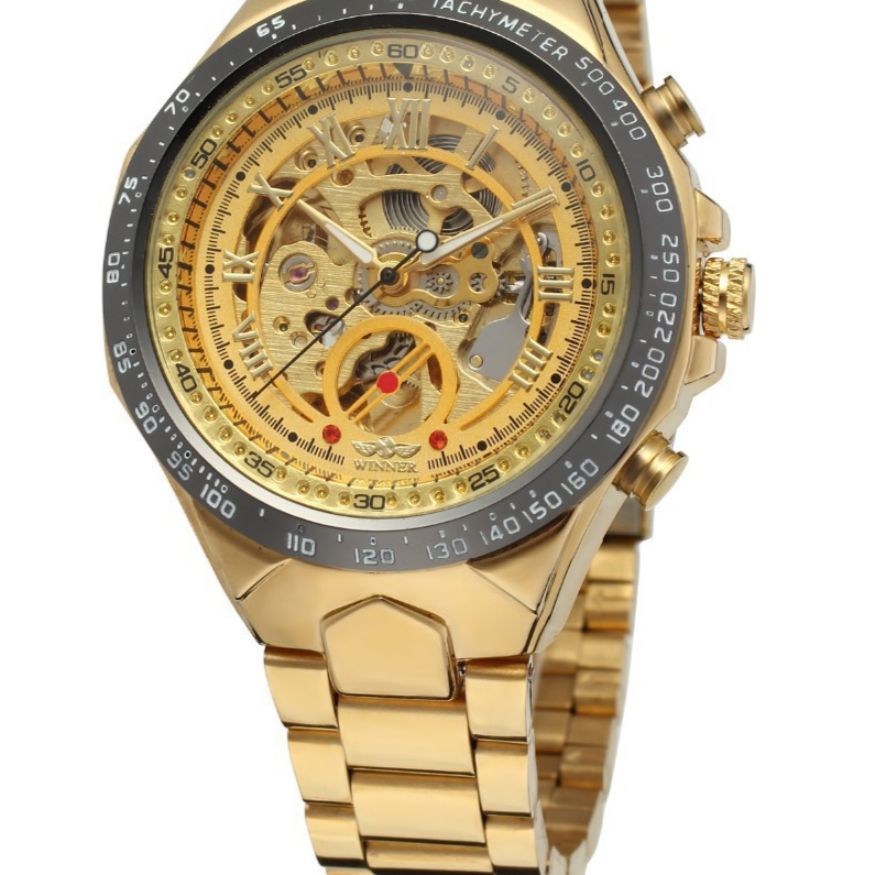 Hollow men's automatic mechanical watch